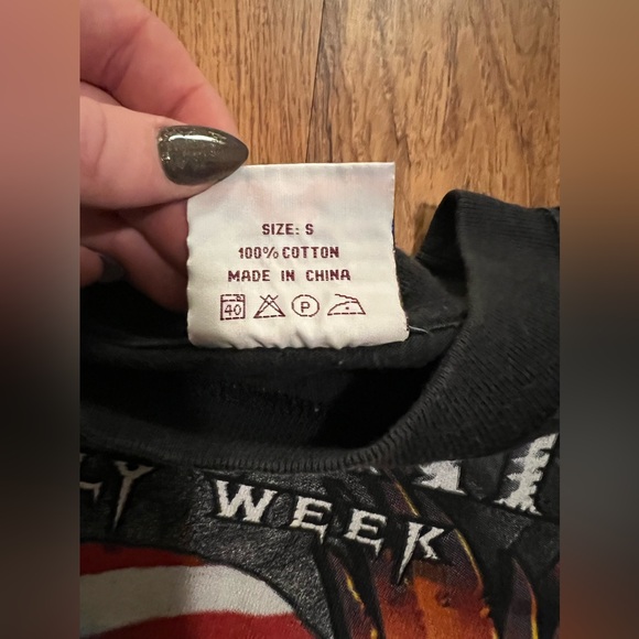 Vintage Laconia Motorcycle N.H Rally Week 2001 weirs beach, black T-shirt. - Picture 3 of 4